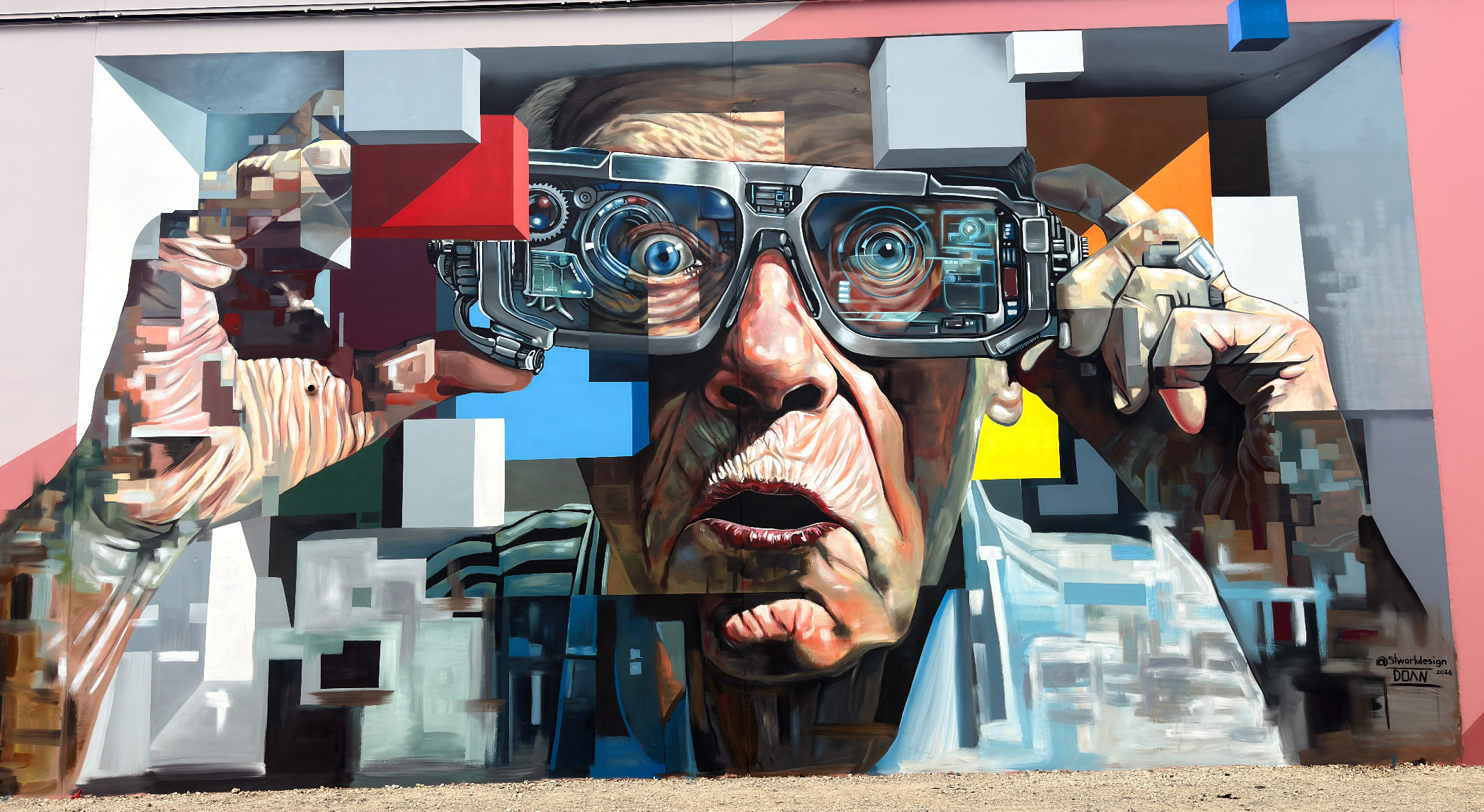 Cubist Portrait Closeup