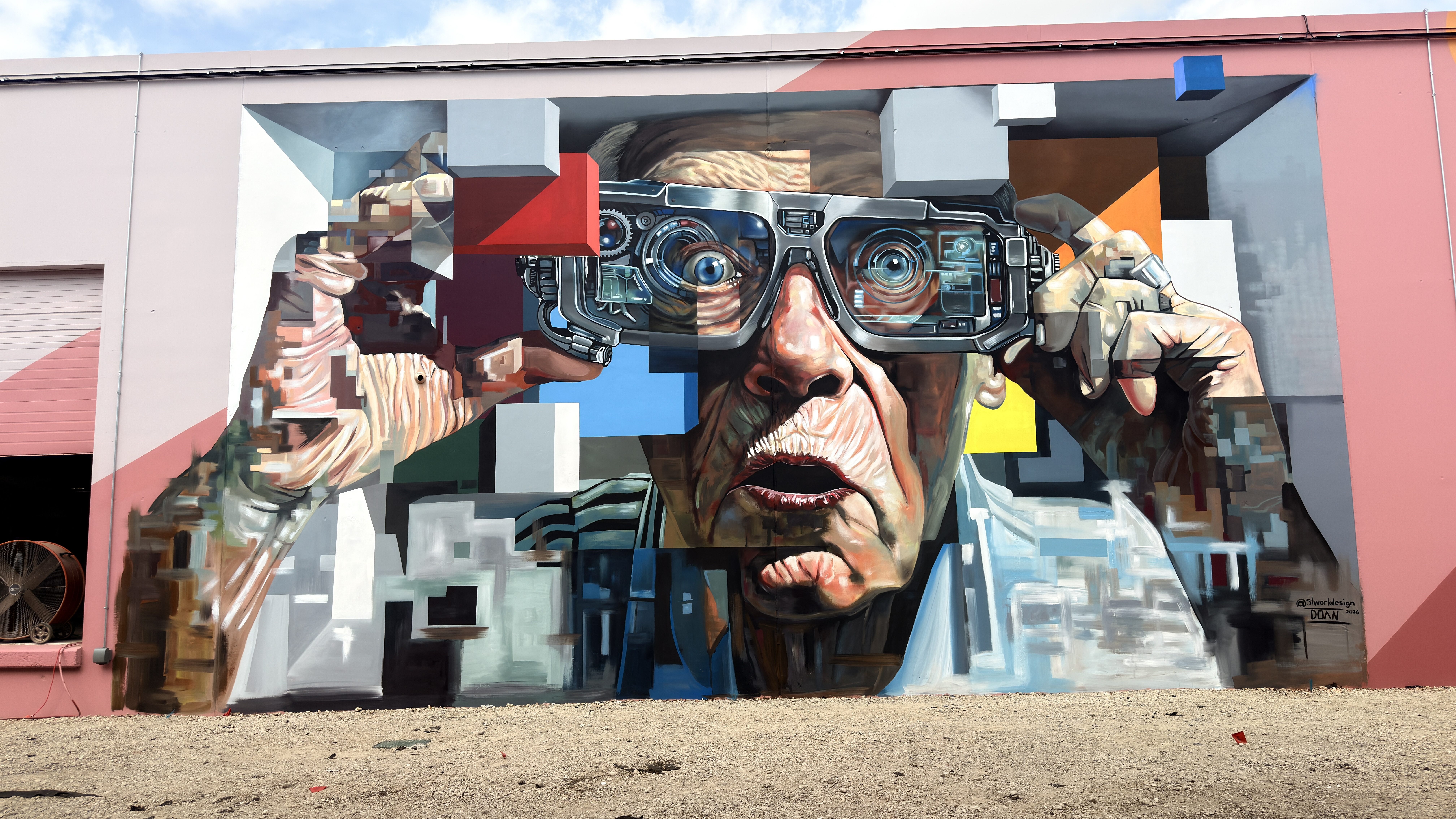 Cubist Portrait Mural — STworks Design