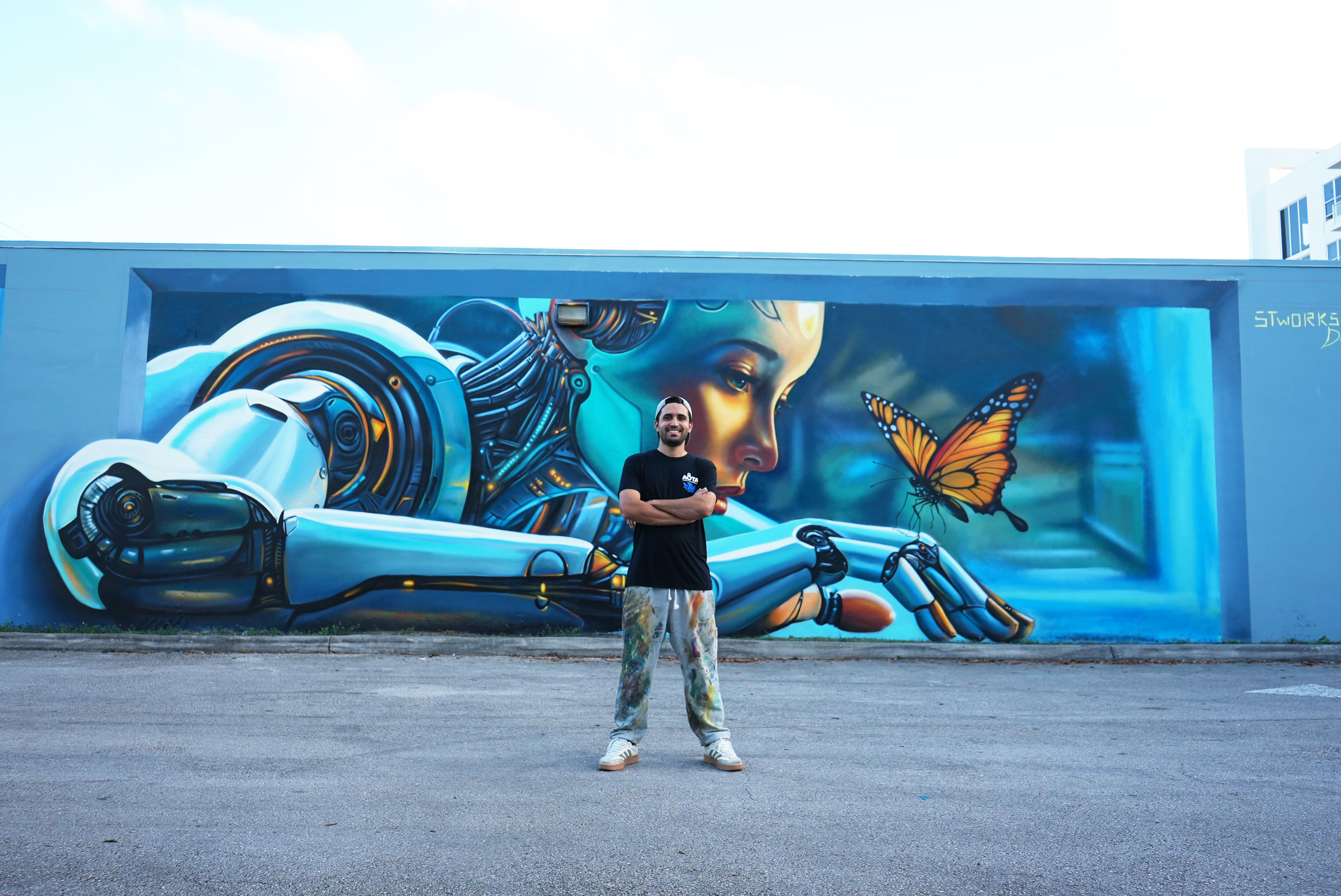 Cybernetic Butterfly Mural