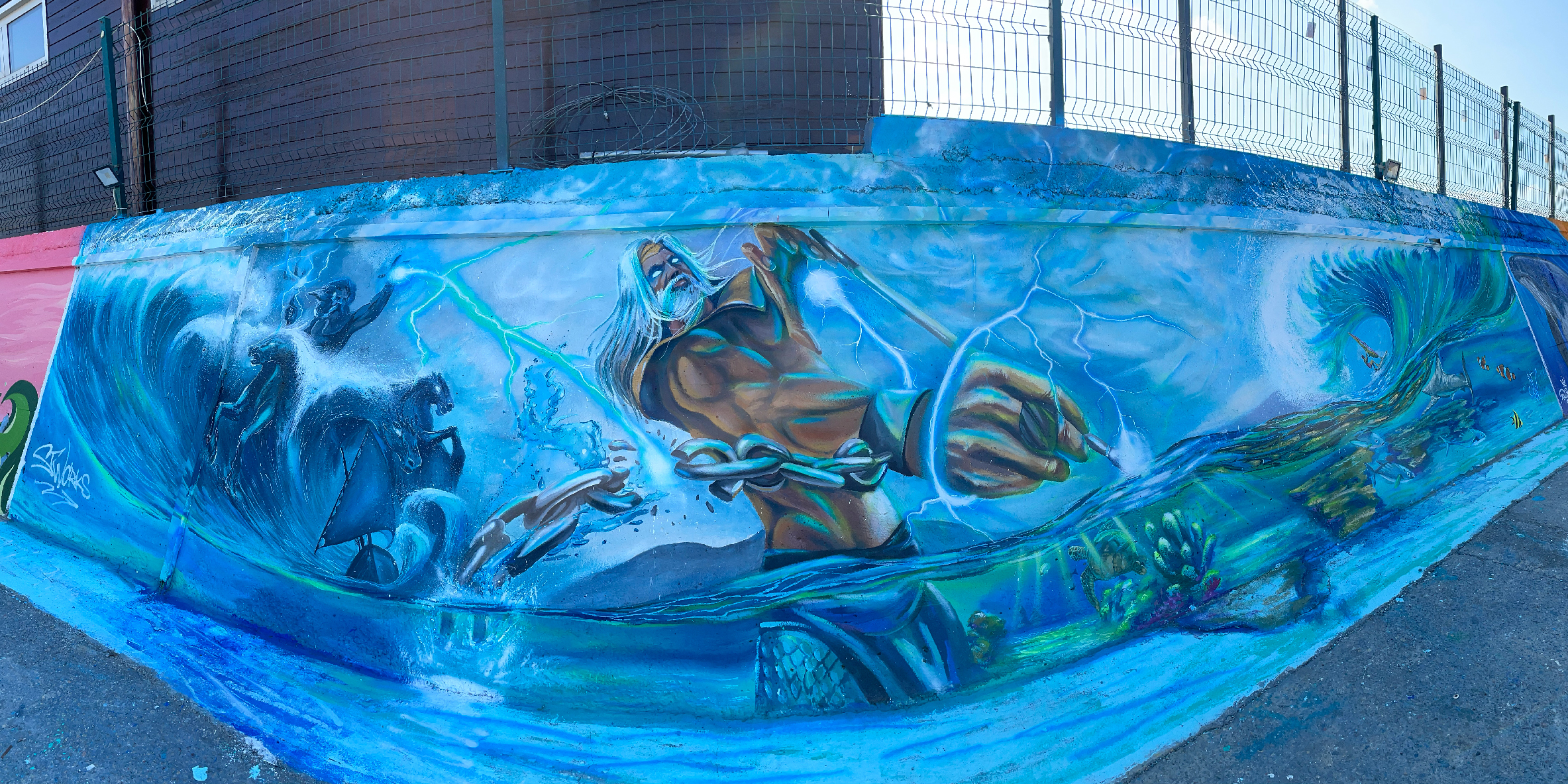 Poseidon Wall Mural 7x40 ft