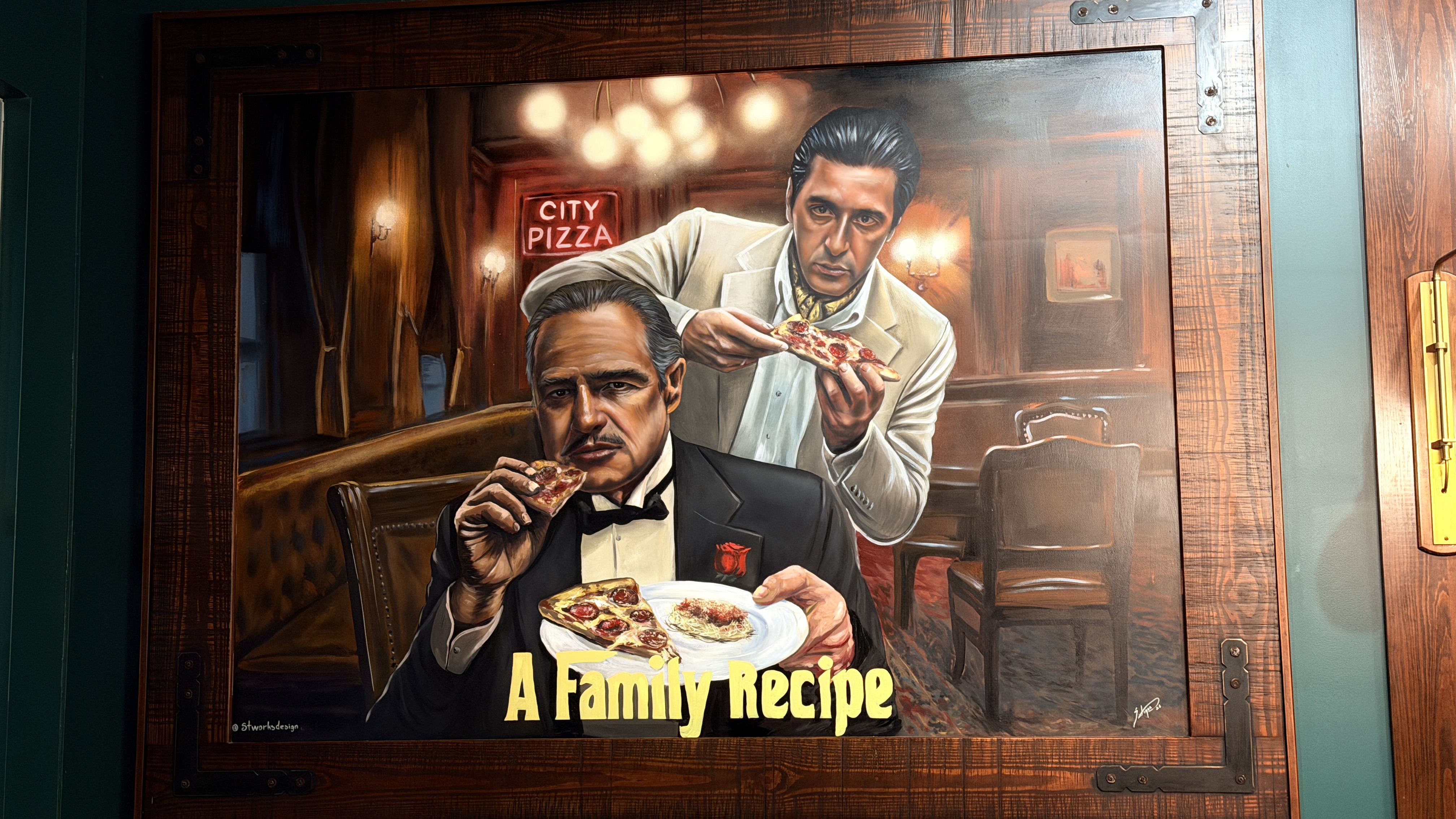 City Pizza Restaurant Mural
